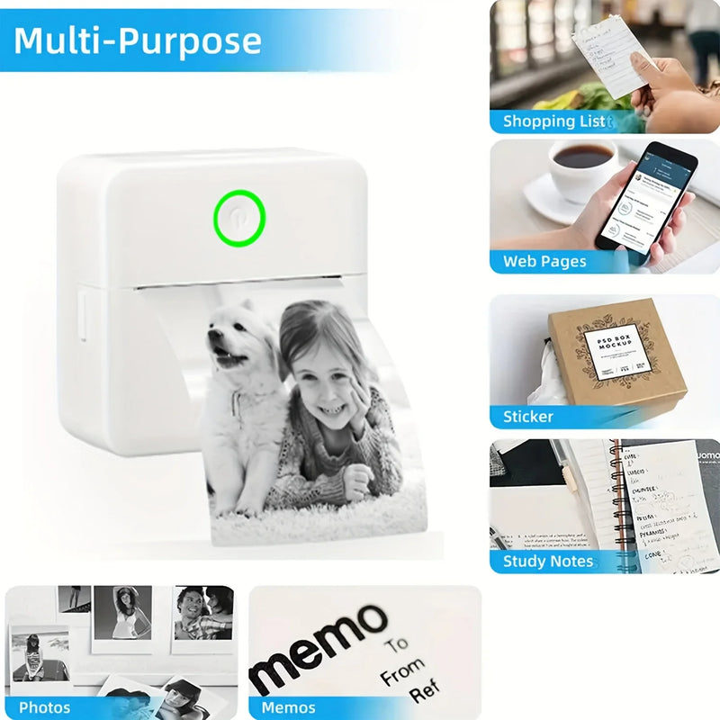 QKX Model X6 Mini Bluetooth Sticker Printer – Thermal Label & Photo Maker for iPhone & Android